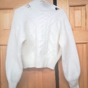 NWT NEW EXPRESS LADIES WOMENS GORGEOUS WINTER WHITE SWEATER XS/S SMALL $98